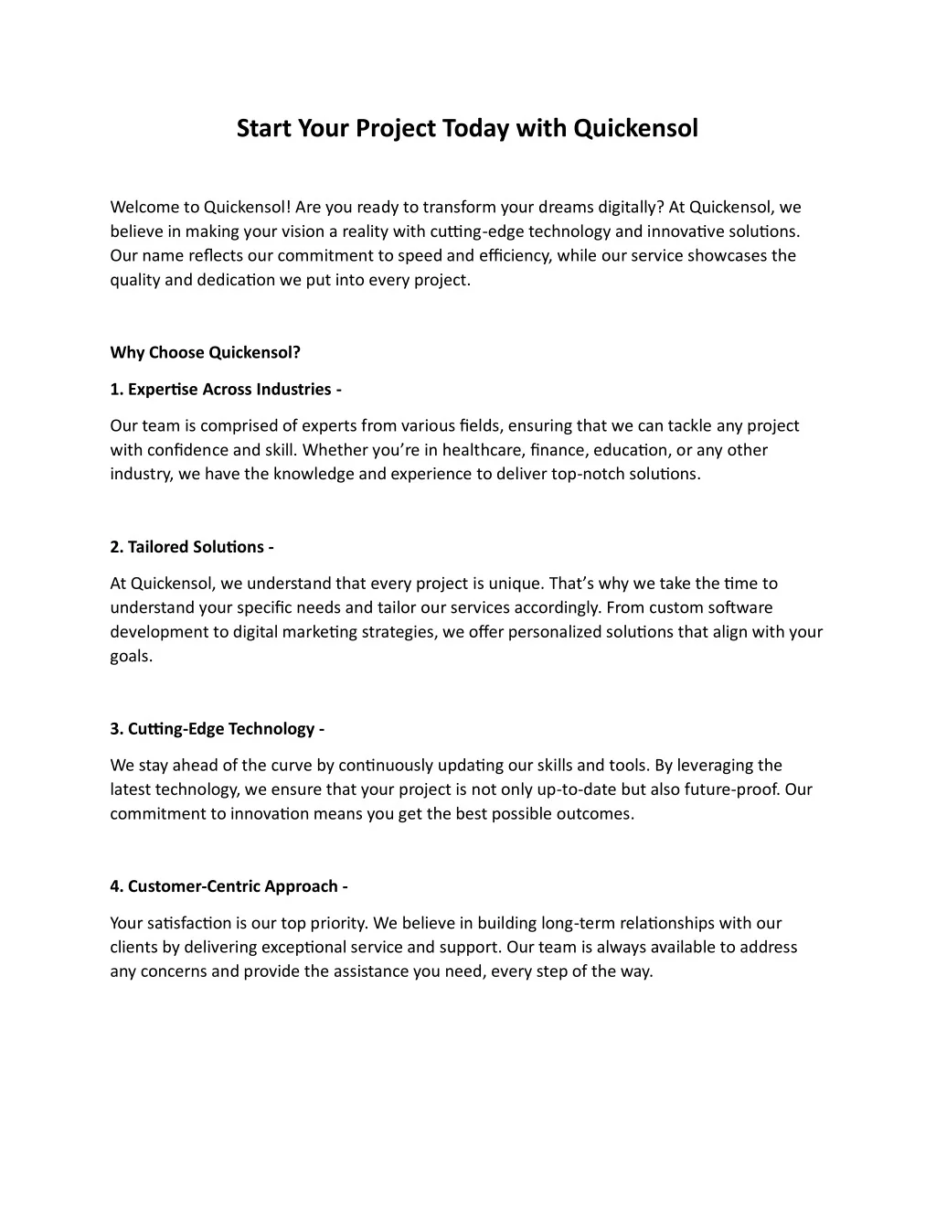 PPT - Start Your Project Today with Quickensol PowerPoint Presentation ...