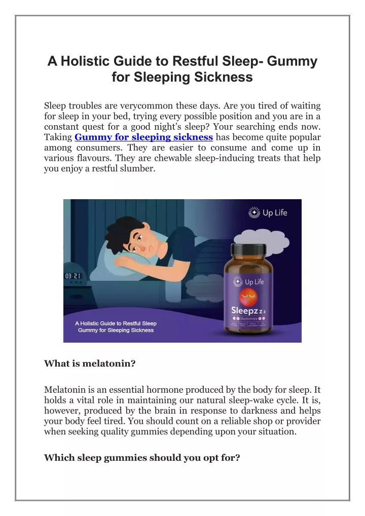 a holistic guide to restful sleep gummy