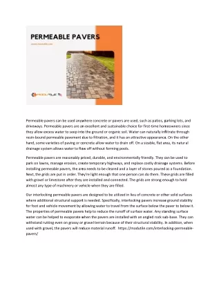 permeable pavers