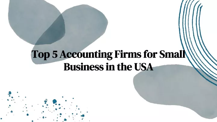 top 5 accounting firms for small business in the usa