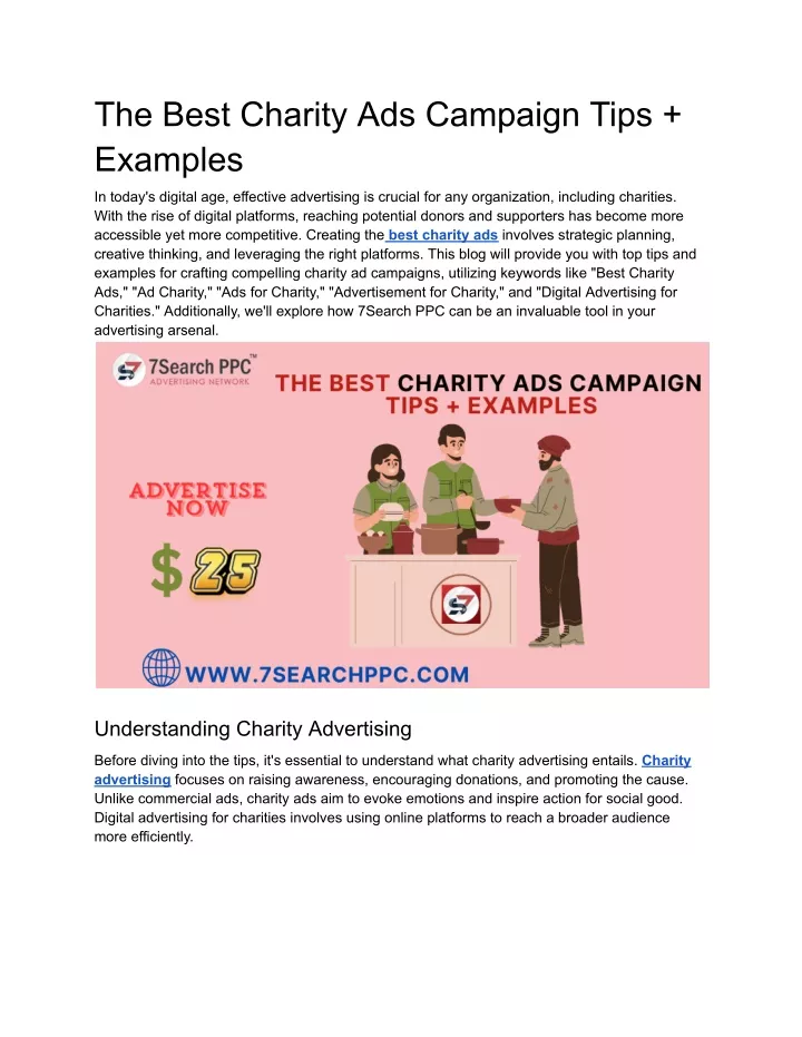 the best charity ads campaign tips examples