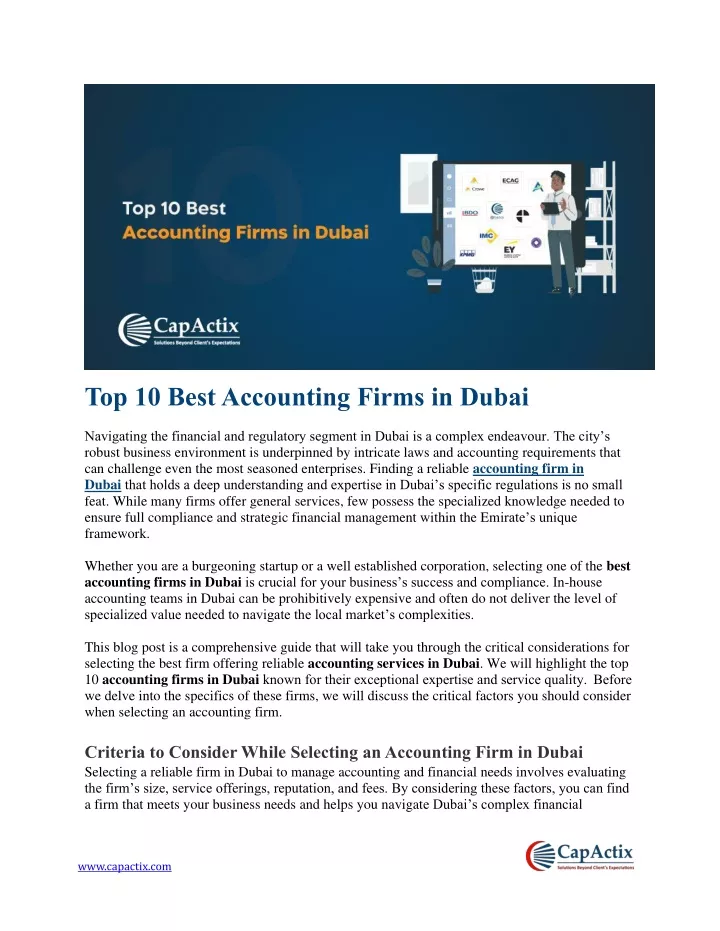 top 10 best accounting firms in dubai navigating