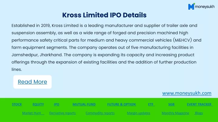 kross limited ipo details