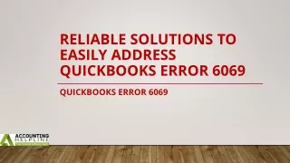 reliable solutions to easily address quickbooks error 6069