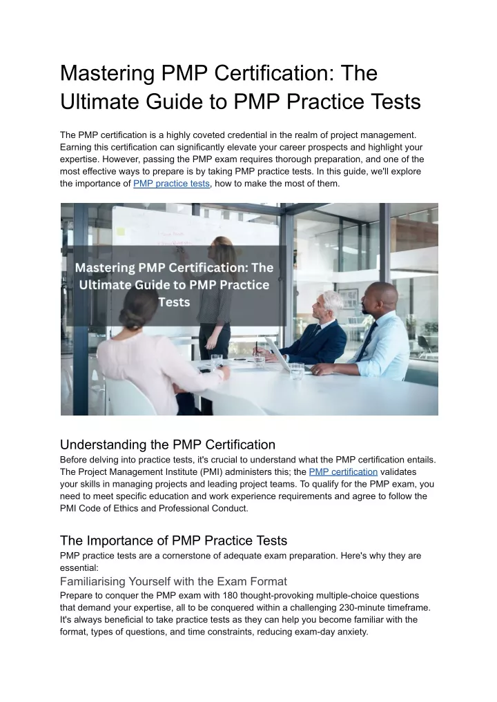 mastering pmp certification the ultimate guide