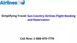 Simplifying Travel Sun Country Airlines Flight Booking and Reservation