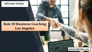 Role Of Business Coaching Los Angeles