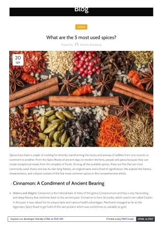 Where Can You Find the 5 Most Used Spices?