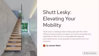 Shutt Lesky: Elevating Your Mobility