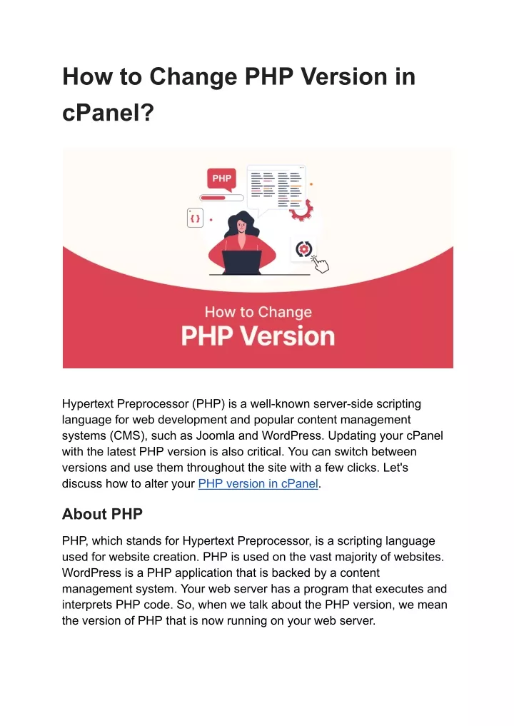 how to change php version in cpanel