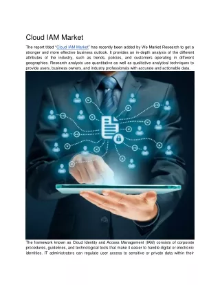 Cloud IAM  Market