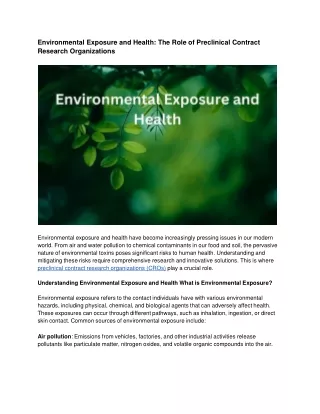 Environmental Exposure and Health_ The Role of Preclinical Contract Research Organizations (1)