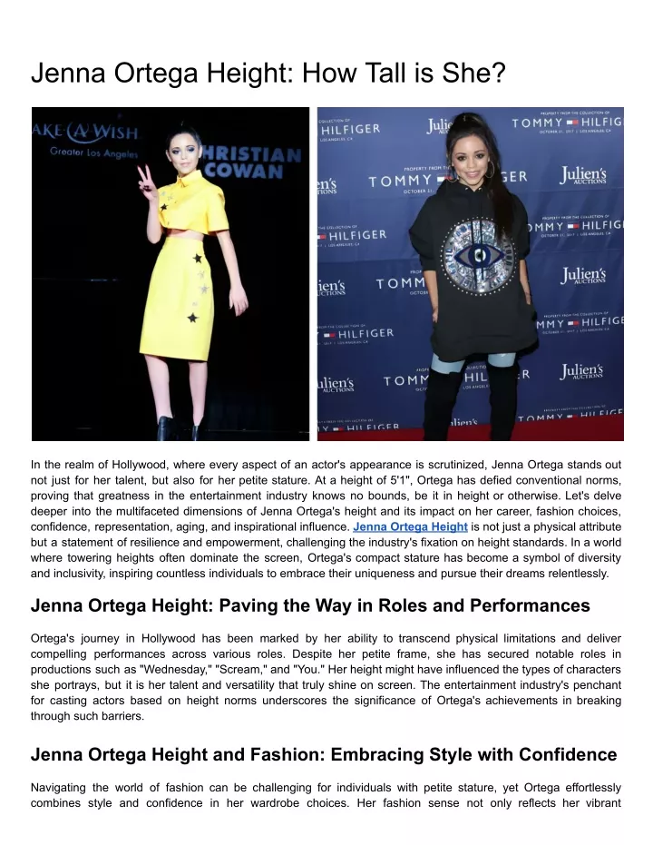 PPT - Jenna Ortega Height: How Tall is She? PowerPoint Presentation ...