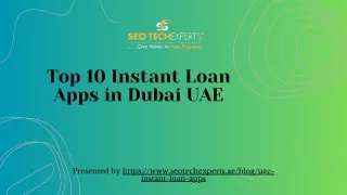 Top 10 Instant Loan Apps Dubai UAE