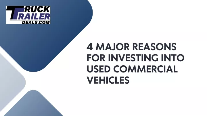 4 major reasons for investing into used