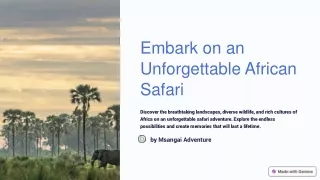 Discover Arusha National Park with Msangai Adventure Safaris