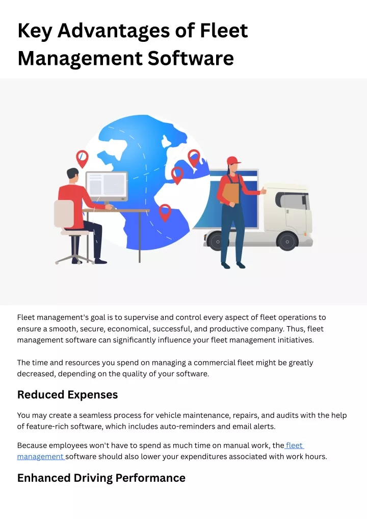 key advantages of fleet management software