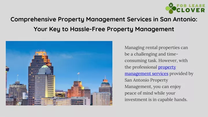 comprehensive property management services