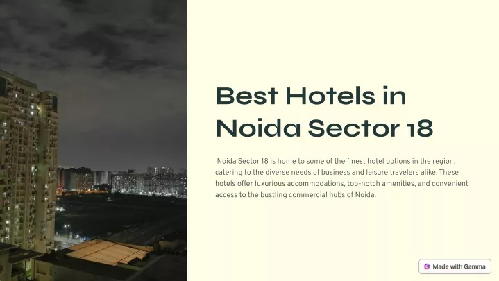 best hotels in noida sector 18