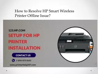 HP Smart Wireless Printer Offline Issue