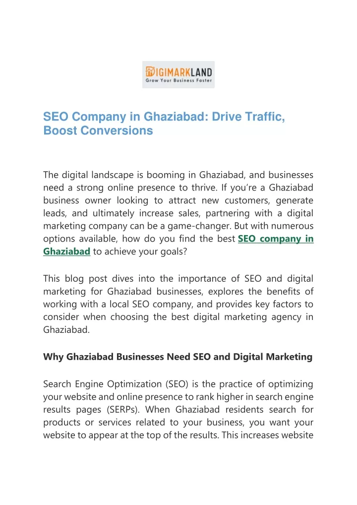 seo company in ghaziabad drive traffic boost