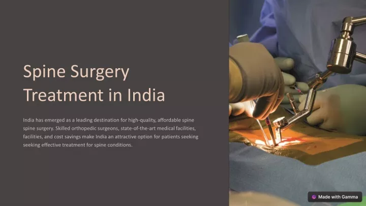 spine surgery treatment in india