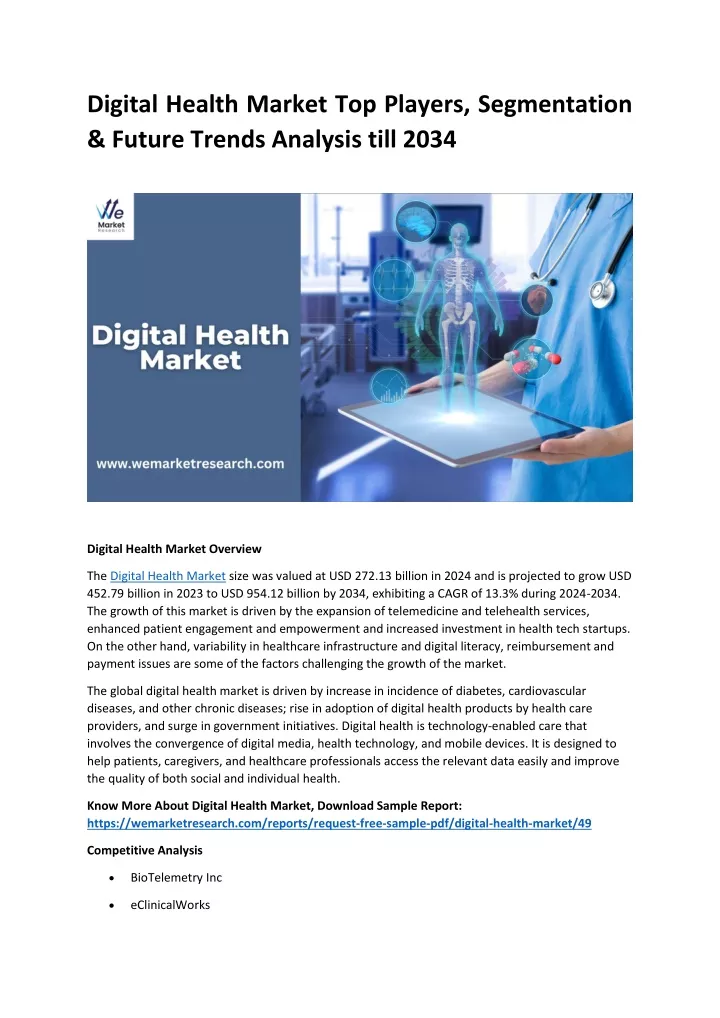 digital health market top players segmentation