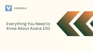 Everything you need to know about avana 100