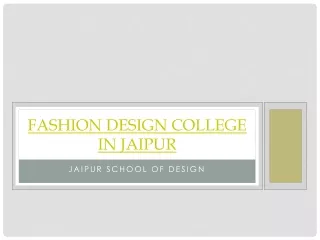 Fashion Design College in Jaipur