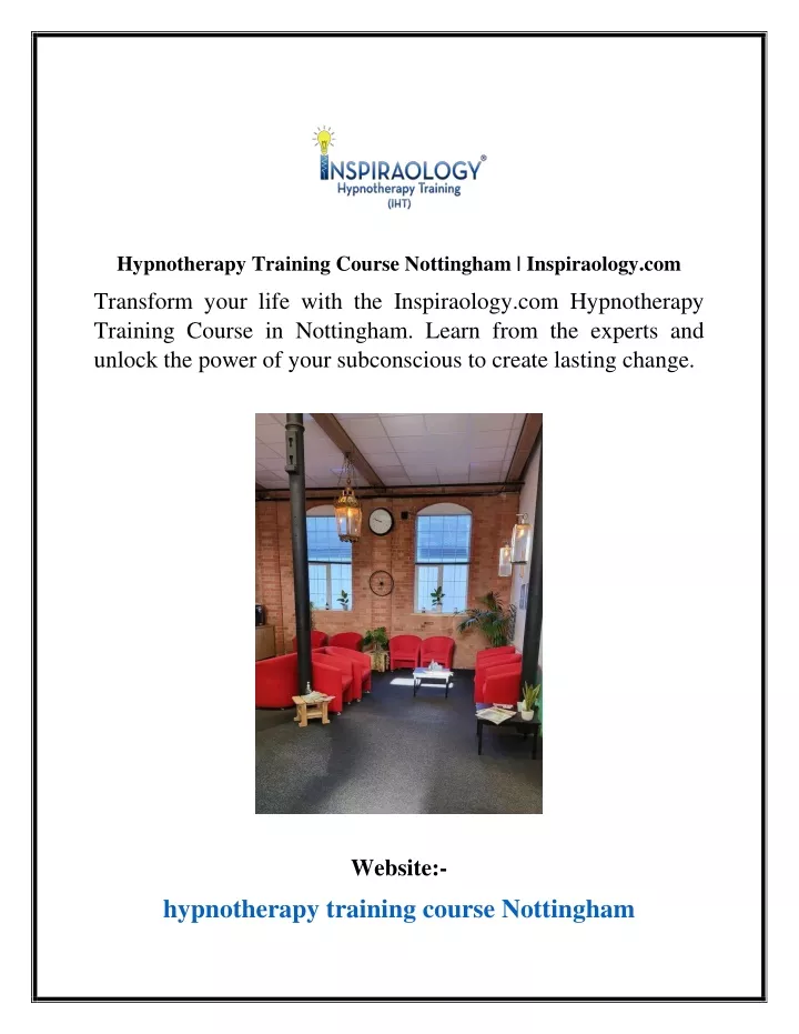 hypnotherapy training course nottingham