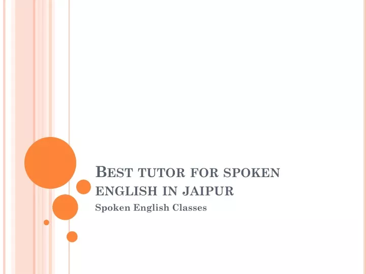 best tutor for spoken english in jaipur