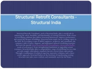 Structural Retrofit Consultants - Structural India