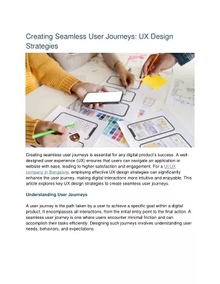 Creating Seamless User Journeys   UX Design Strategies