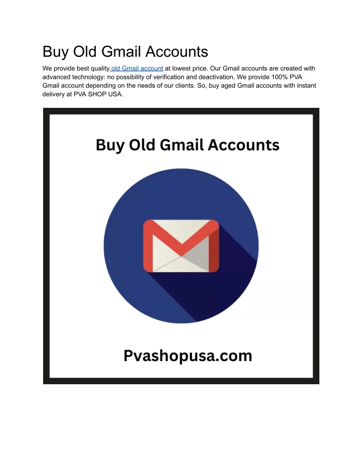 buy old gmail accounts