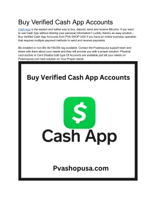 Buy Verified Cash App Accounts - BTC Enable Verified 2024