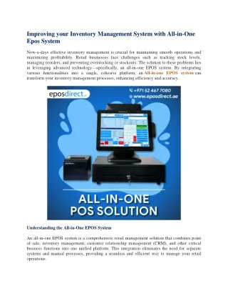 Improving your Inventory Management System with All-in-One Epos System