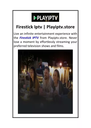 Firestick Iptv  Playiptv.store