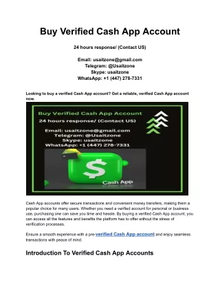 Buy Verified Cash App Account