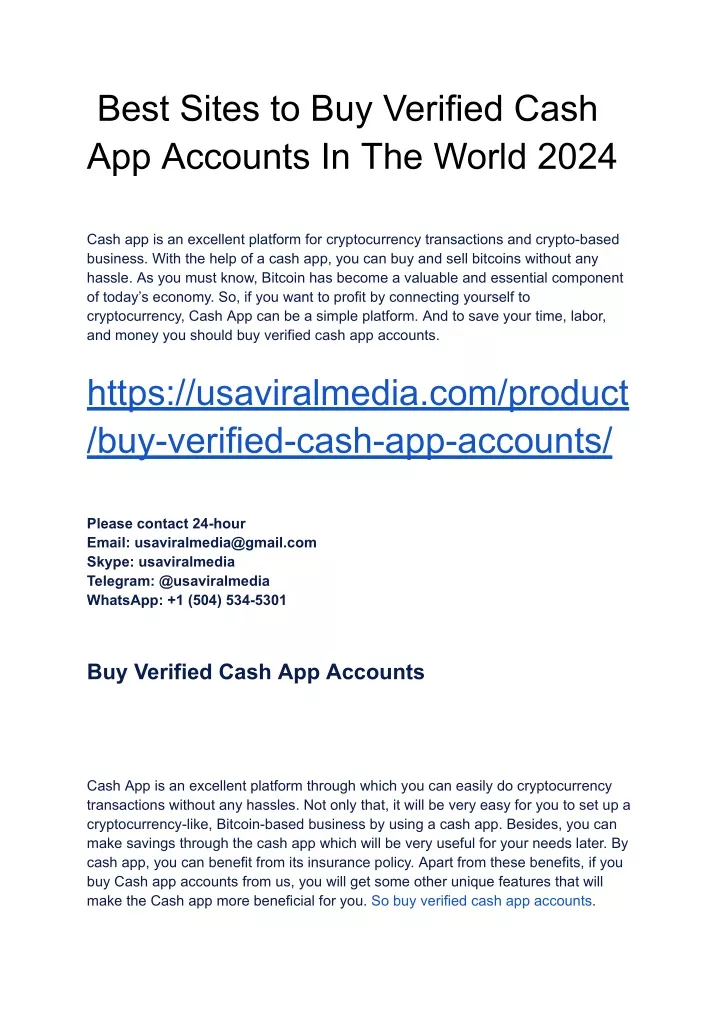 best sites to buy verified cash app accounts