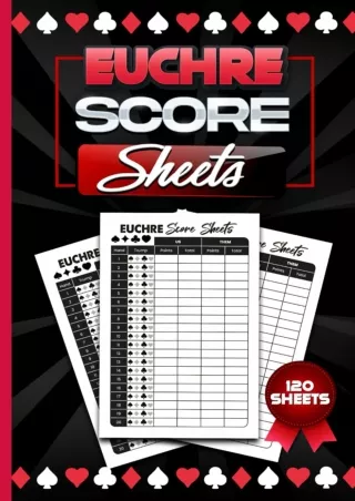 ⚡read❤ Euchre Score Sheets: 120 Sheets For Progressive Card Games Book | Perfect