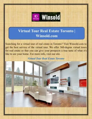 Virtual Tour Real Estate Toronto Winsold.com