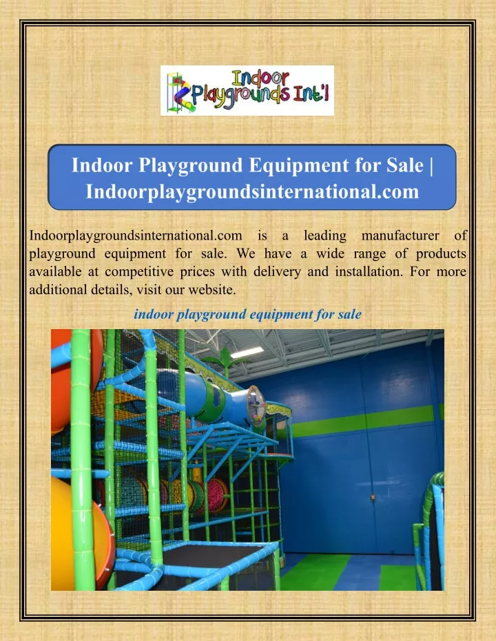 indoorplaygroundsinternational com playground