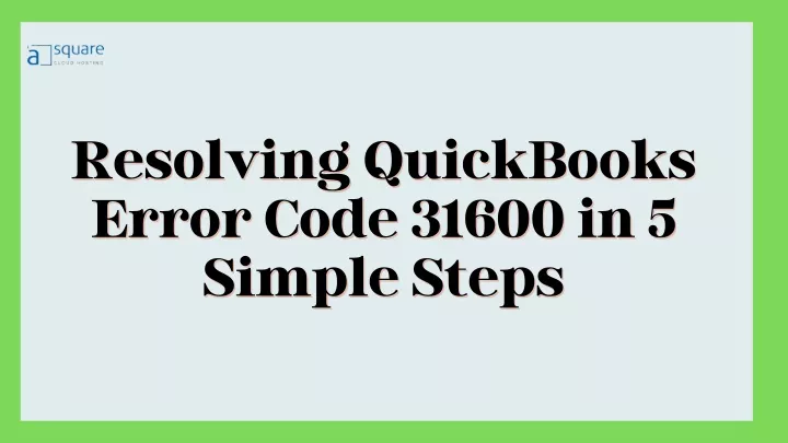 resolving quickbooks resolving quickbooks error