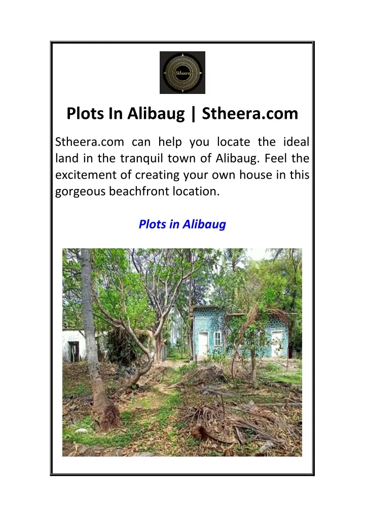 plots in alibaug stheera com