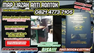 0821-4773-7105 Sampul Plastik Raport Map Ijazah di Jayapura