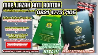 0821-4773-7105 Map Ijazah Murah Sampul Raport di Jember