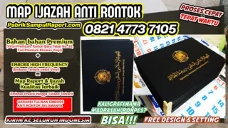 0821-4773-7105 Jual Map Raport Sampul Ijazah di Kaur