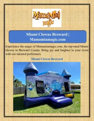 Miami Clowns Broward Mamamiamagic.com