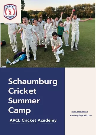 Schaumburg Cricket Summer Camp - APCL Cricket Academy