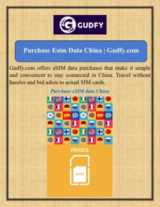 Purchase Esim Data China Gudfy.com